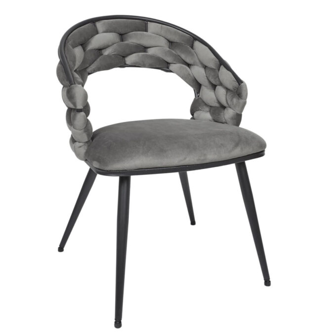 Lot de 2 Chaises Design "Sawyer" 82cm Gris