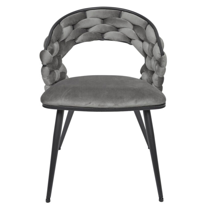 Lot de 2 Chaises Design "Sawyer" 82cm Gris