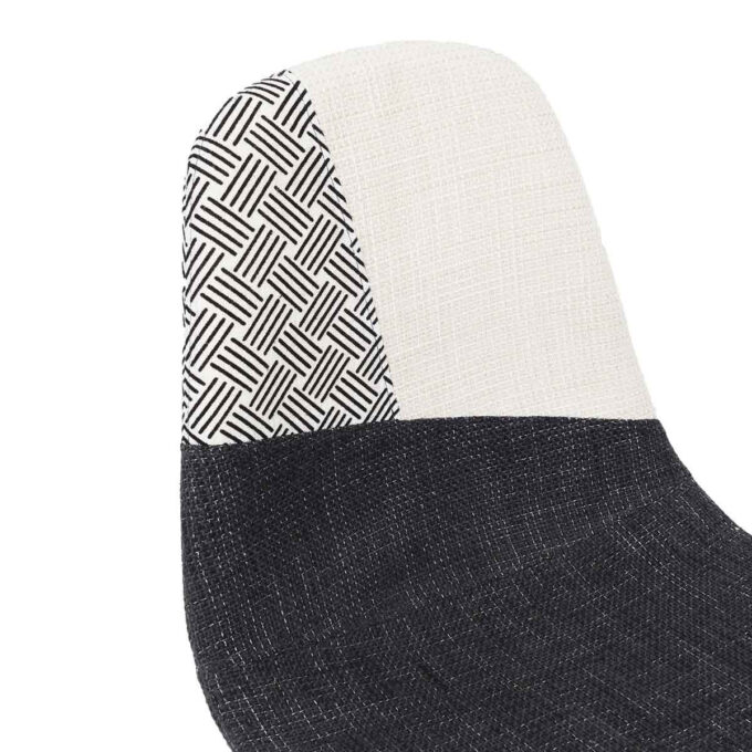 Lot de 4 Chaises Patchwork "First" 83cm Noir & Blanc
