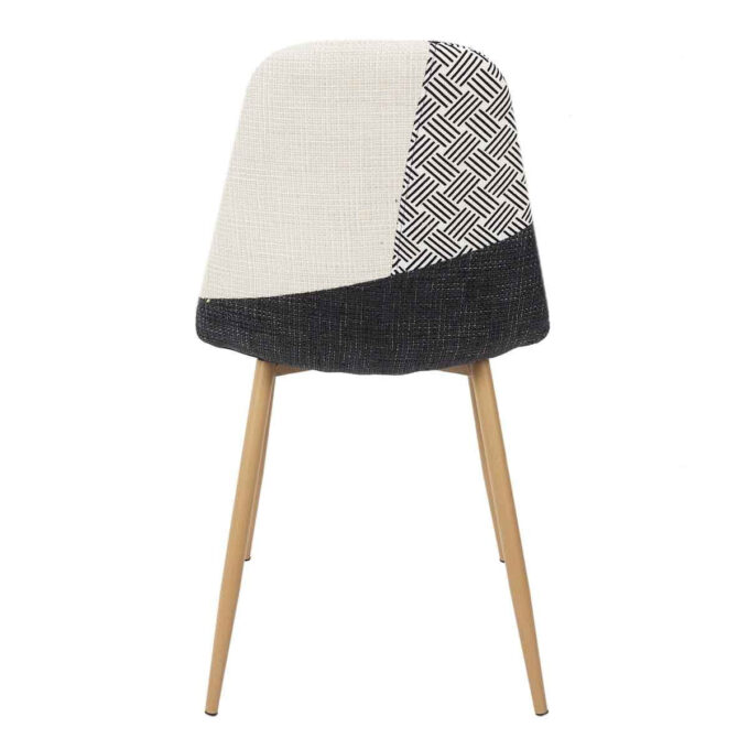 Lot de 4 Chaises Patchwork "First" 83cm Noir & Blanc
