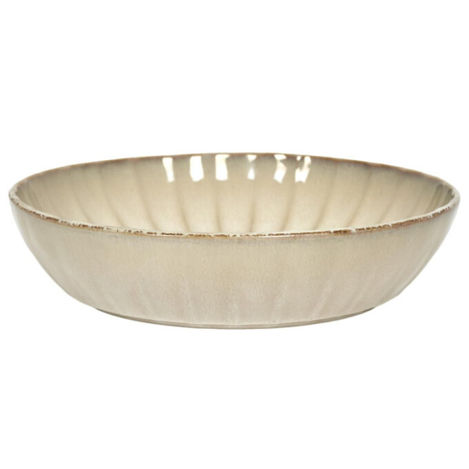 Lot de 6 Assiettes Creuses "Vlora" 25cm Beige