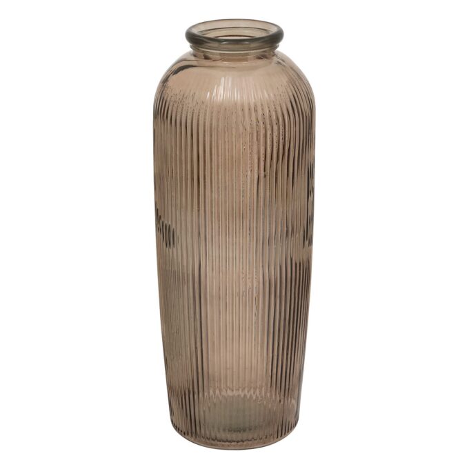 Vase "Luz" Verre recyclé, Marron, H. 72 cm