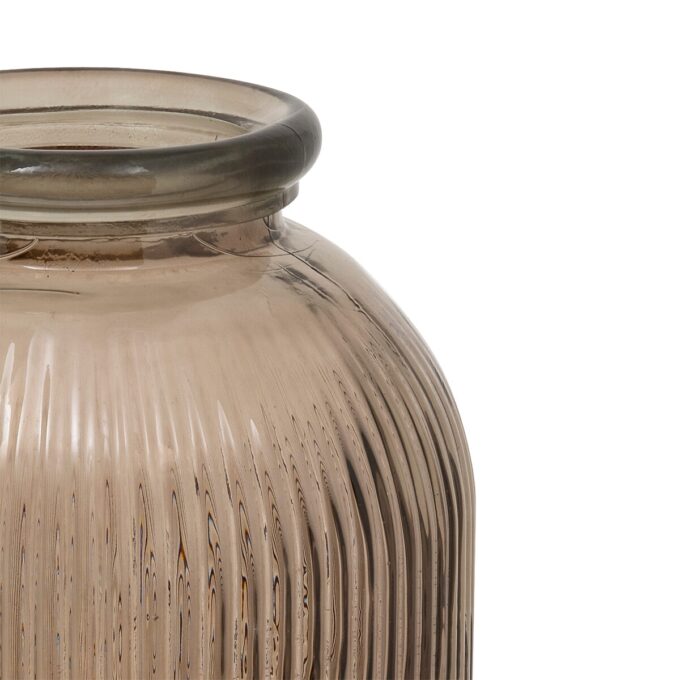 Vase "Luz" Verre recyclé, Marron, H. 72 cm