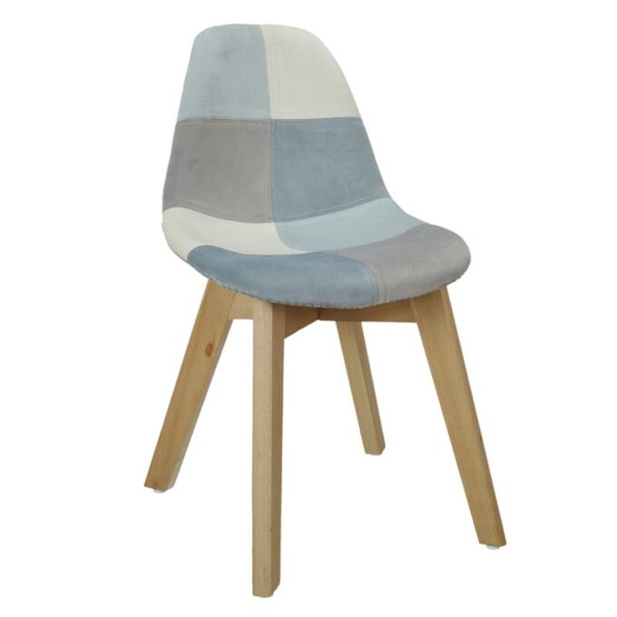 Chaise patchwork Leonie bleu pour enfant Bleu