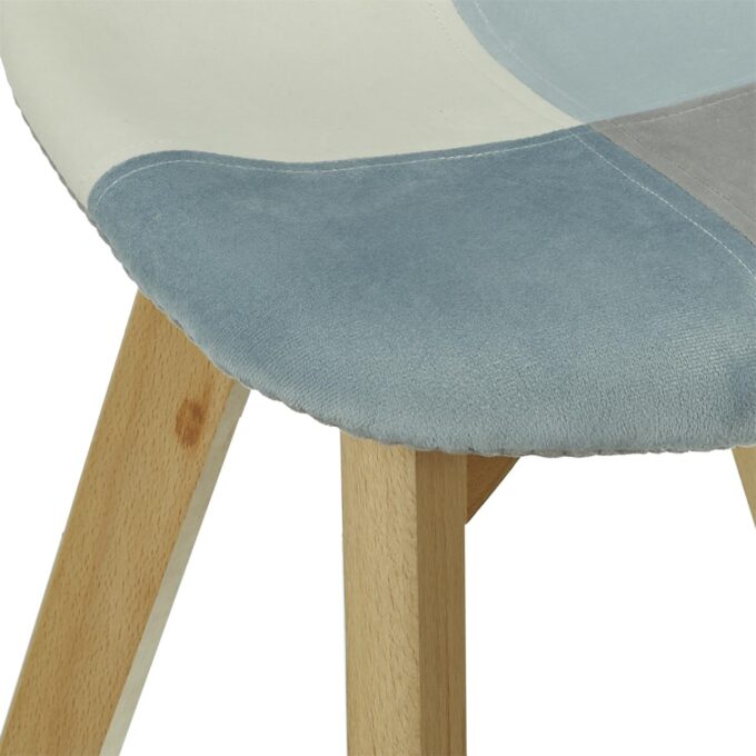 Chaise patchwork Leonie bleu pour enfant Bleu