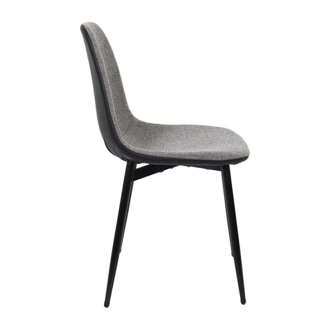 Lot de 4 Chaises Déco "Memphis" 85cm Gris & Noir