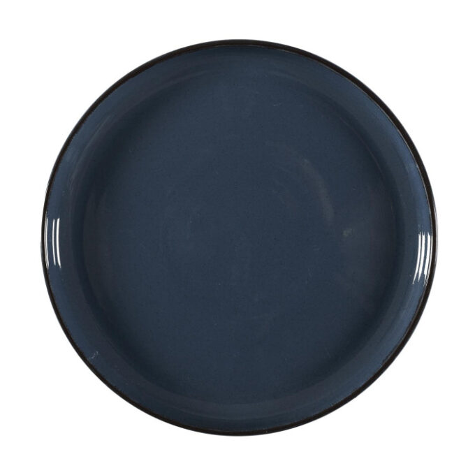 Service de Table 12 Pièces "Grès du Temps" 27cm Bleu