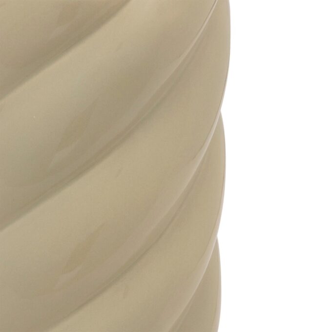 Vase torsadé "Coby" Céramique, Vert Clair, H.25,5 cm