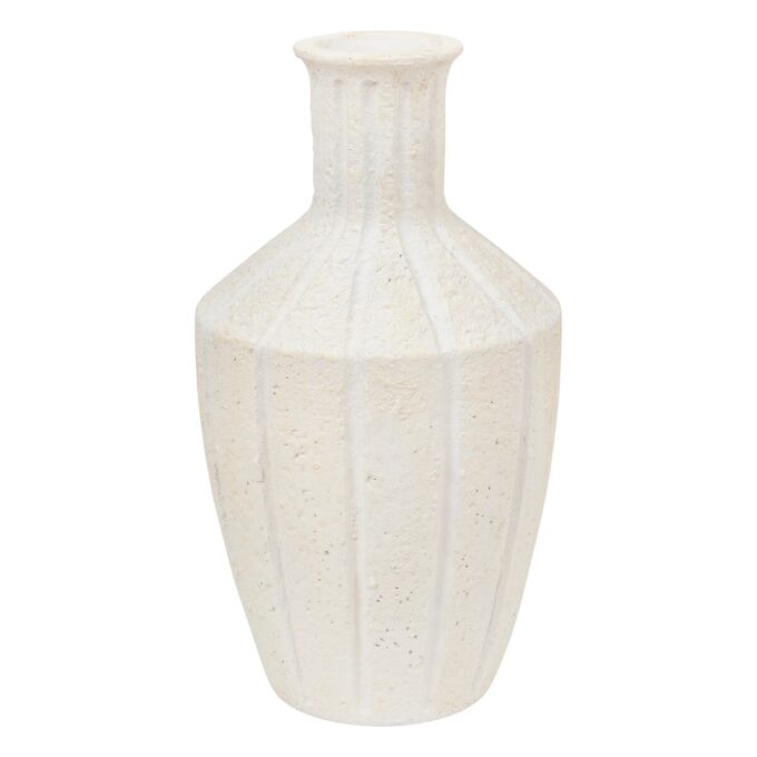 Vase antique "Nolwi" Céramique, Blanc, H.48 cm