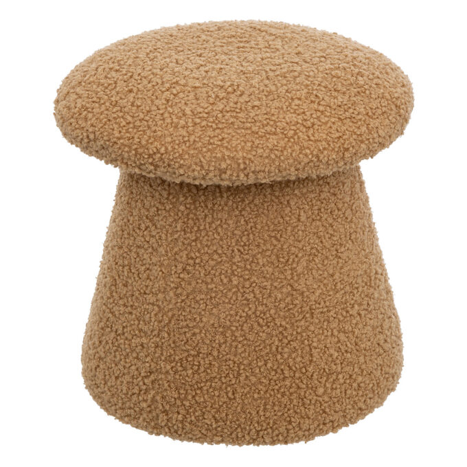 Pouf bouclette enfant "Zopi" Marron, D.27 cm