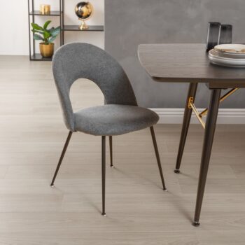 Chaise "Raven" Gris, 1 place