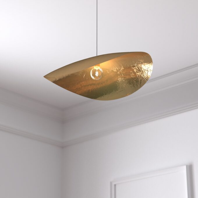 Suspension "Arlo" Doré, D. 56 cm