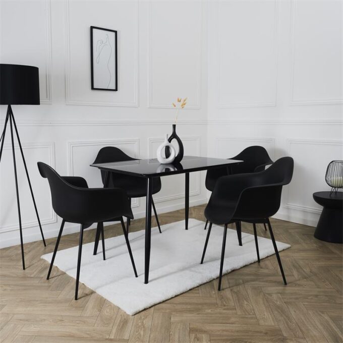 Lot 2 Chaises Fauteuils Gustav Noir