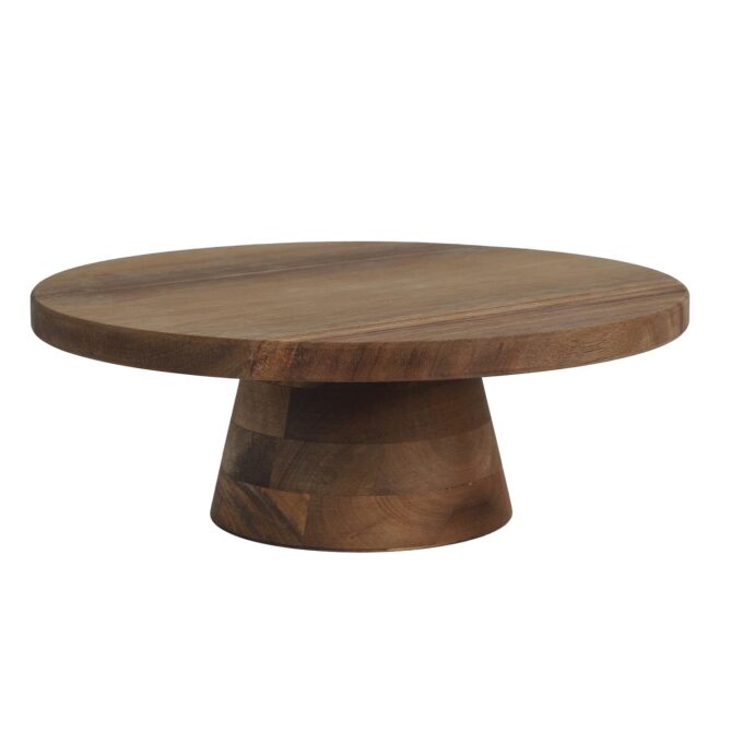 Présentoir à Gâteaux en Bois "Acacia" 28cm Marron