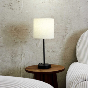 Lampe à Poser en Tissu "Bouclette" 38cm Naturel