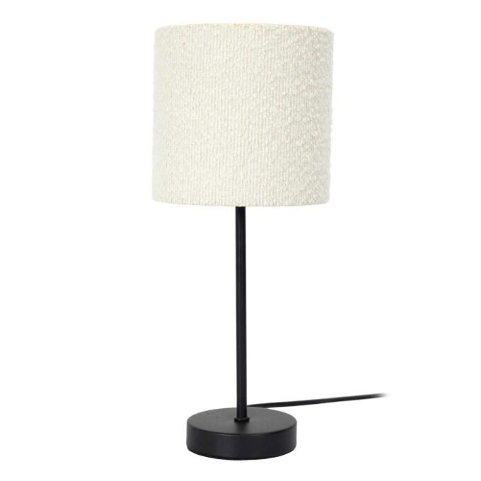 Lampe à Poser en Tissu "Bouclette" 38cm Naturel