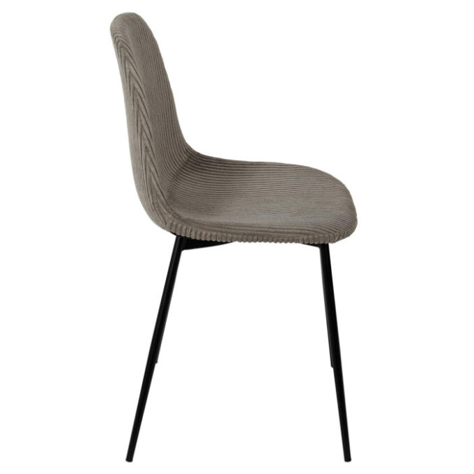 Lot de 4 Chaises Côtelé "Scott" 85cm Taupe