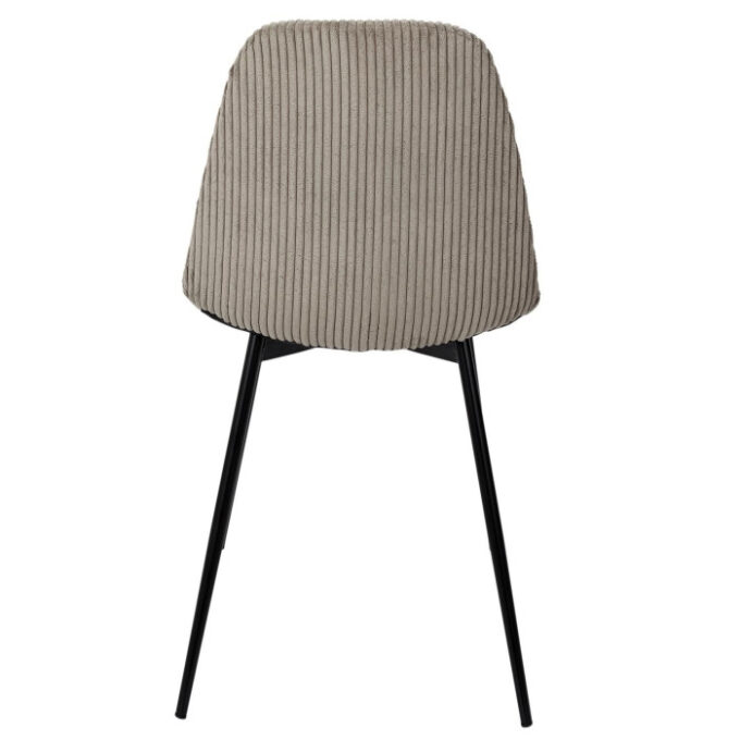 Lot de 4 Chaises Côtelé "Scott" 85cm Taupe