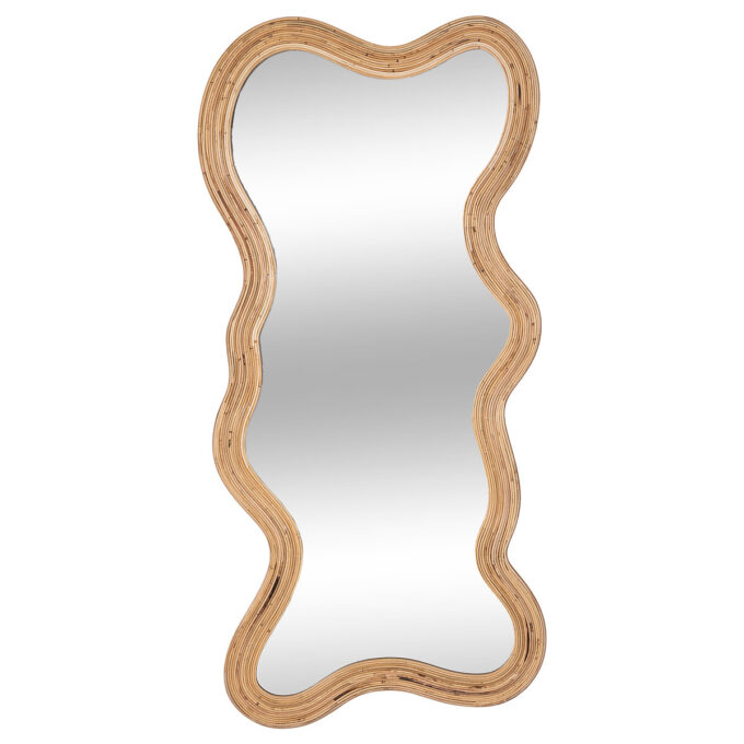 Miroir organique "Maggie" Rotin, 179x86 cm